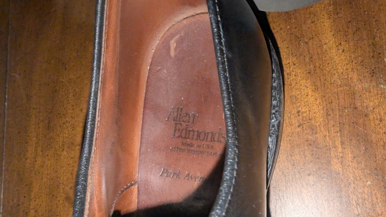 Allen Edmonds Park Avenue Cap Toe Oxford Black Leather Dress Shoes Mens 9.5 D