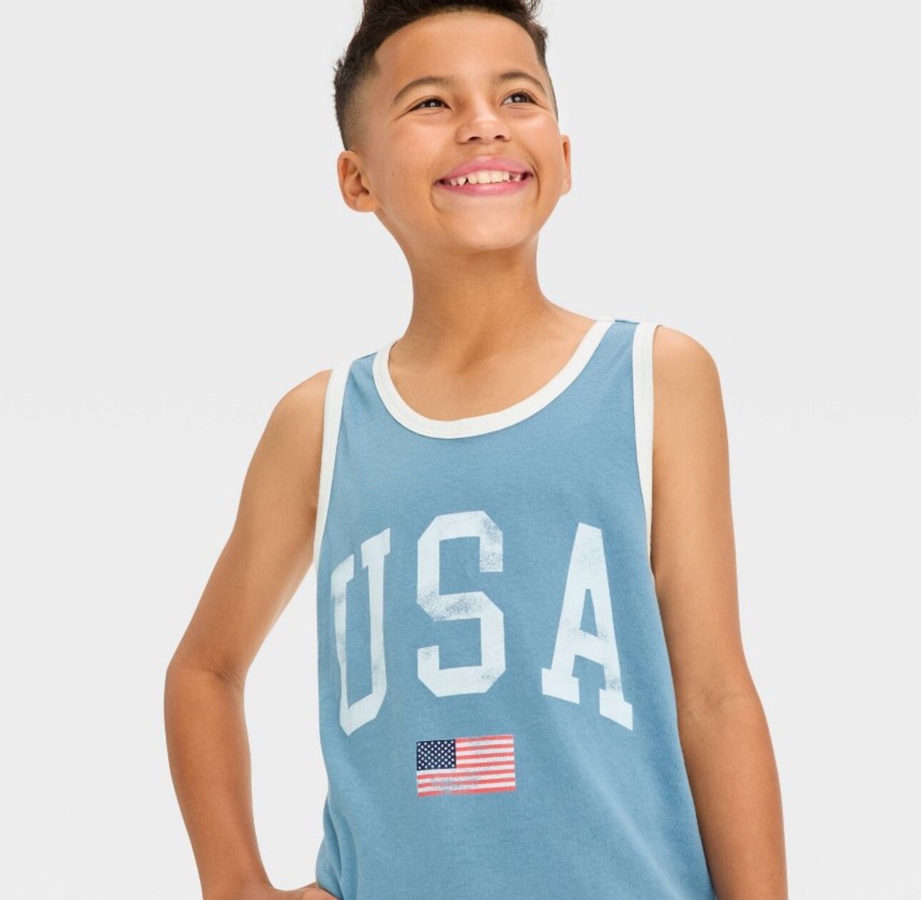Boys’ Graphic ‘USA’ Tank Top – art class™ Blue S 6/7