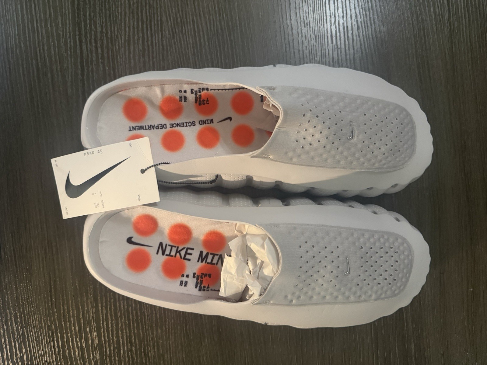 Nike Mind 001 Slipper Slide Men’s Pregame Mules – Grey / Brand New Without BOX