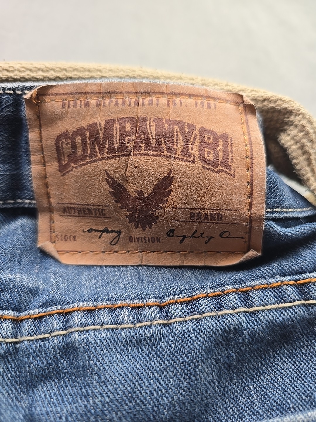 Company 81 Men’s Spencer Straight Leg Classic Fit Jeans Size 36×30 With Belt