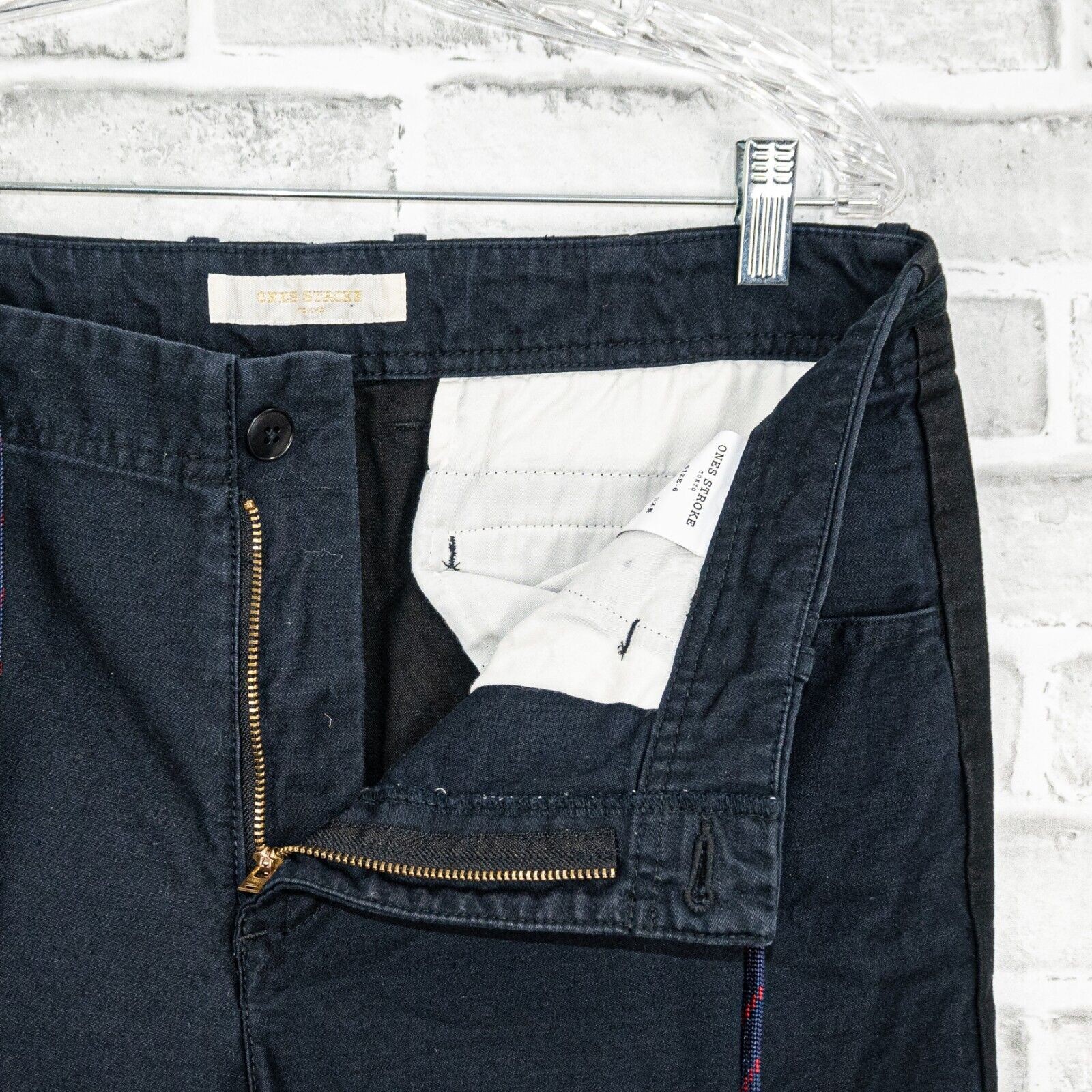 ONES STROKE Tokyo Men’s Drawstring Trouser Pants Navy front Black back 6