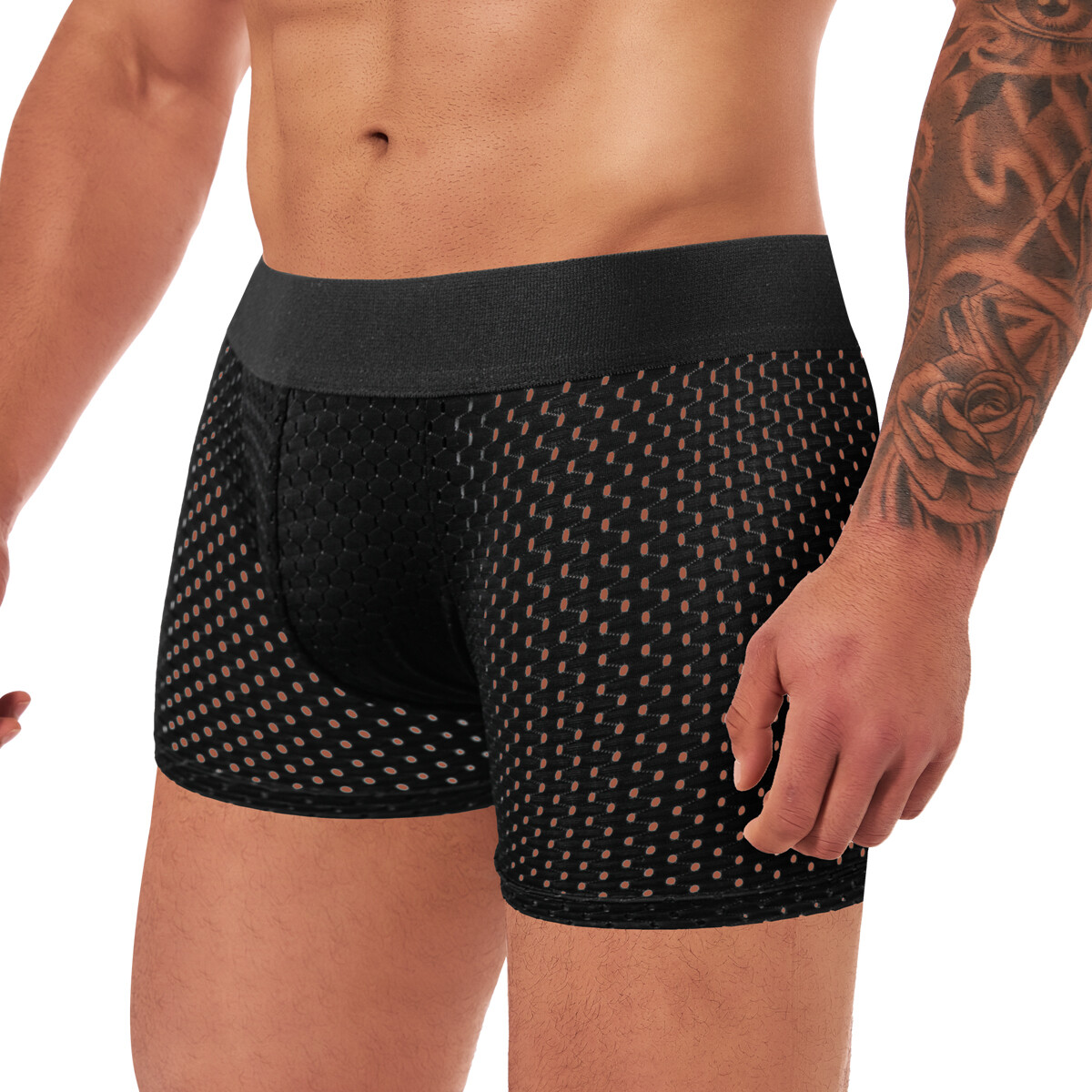 Mens Padded Underwear Briefs Boxers Butt Lifter Hip Enhancer Shorts Pants Shaper