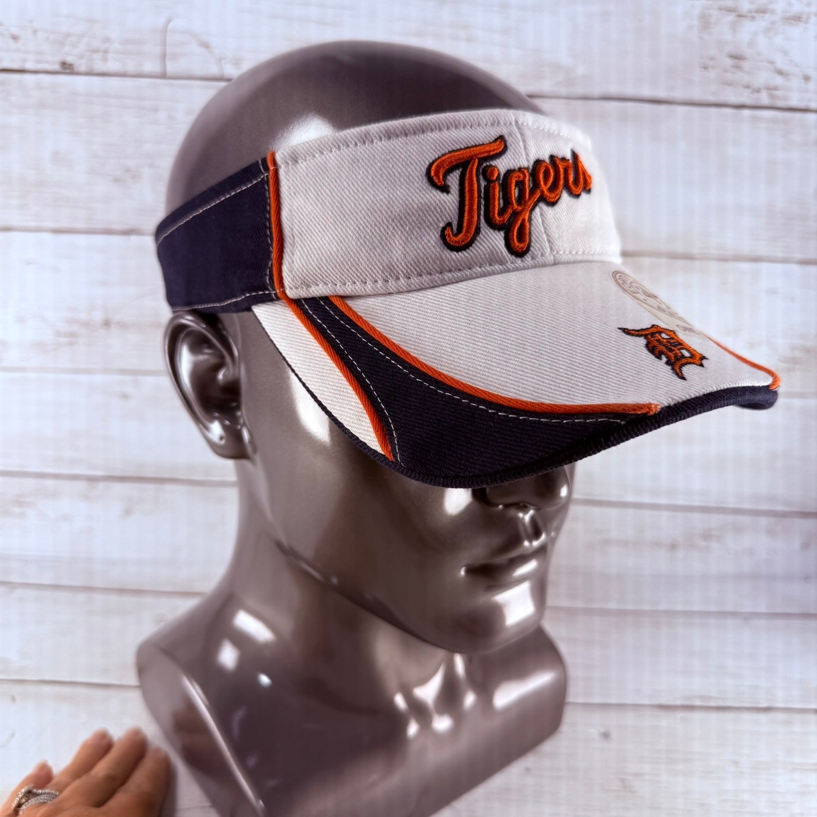 47 Brand Detroit Tigers Visor Hat Mens White Navy Blue Orange MLB Baseball NWT