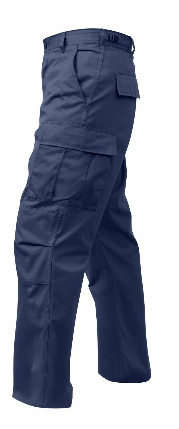 MILITARY BDU CARGO PANTS TACTICAL 6 POCKET FATIGUE BLUE TROUSERS USA MADE NOS