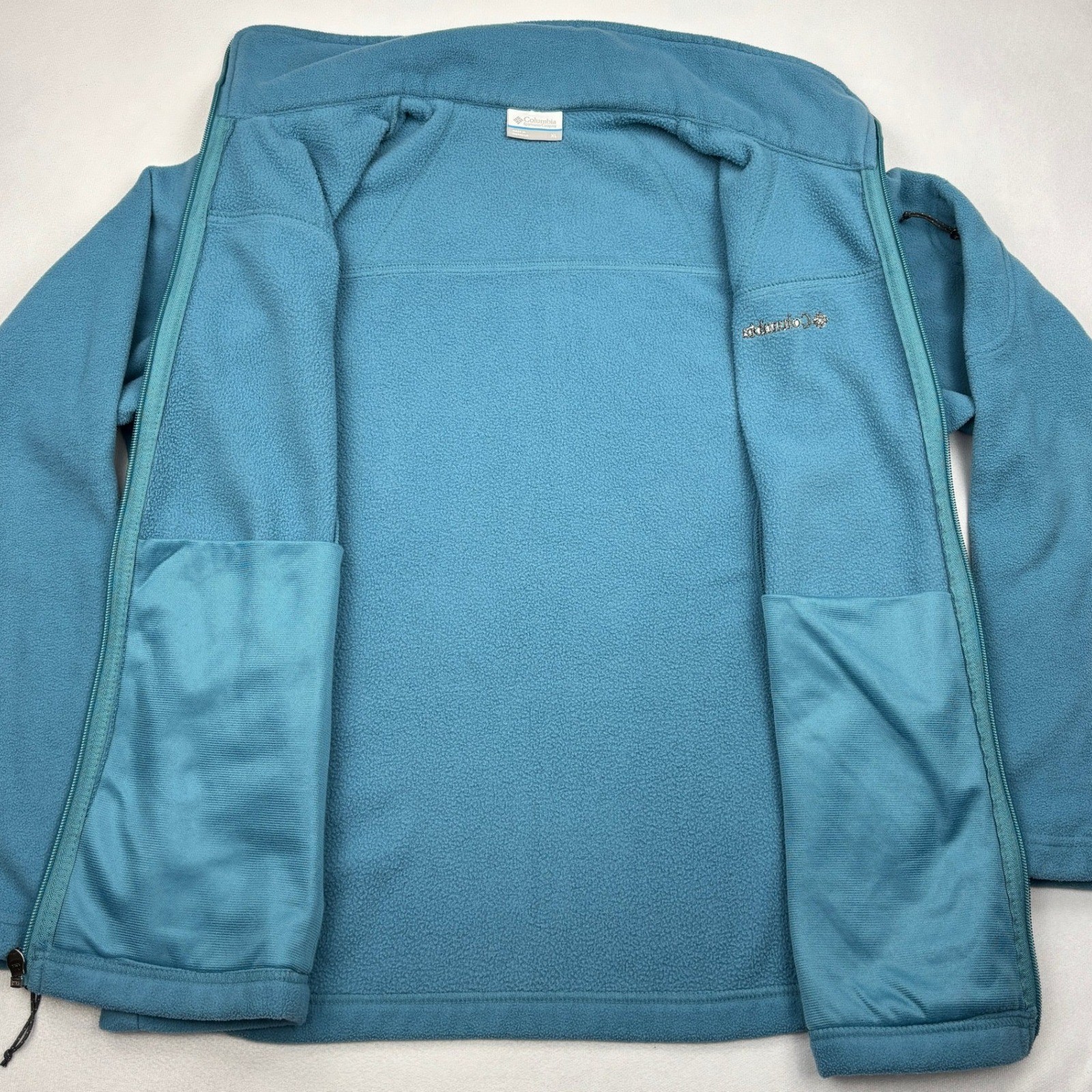 Columbia Fast Trek II Fleece Jacket Full Zip Teal Blue Womens Size XL