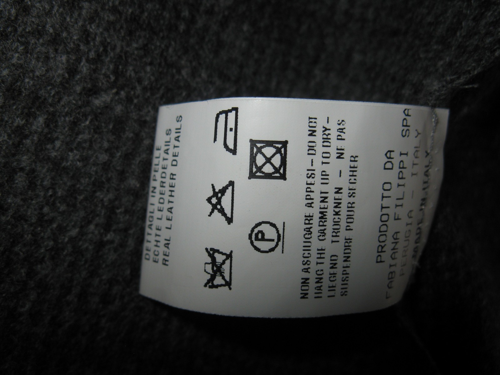 NWT FABIANA FILIPPI Gray Wool Coat with Leather Buckle Size IT46
