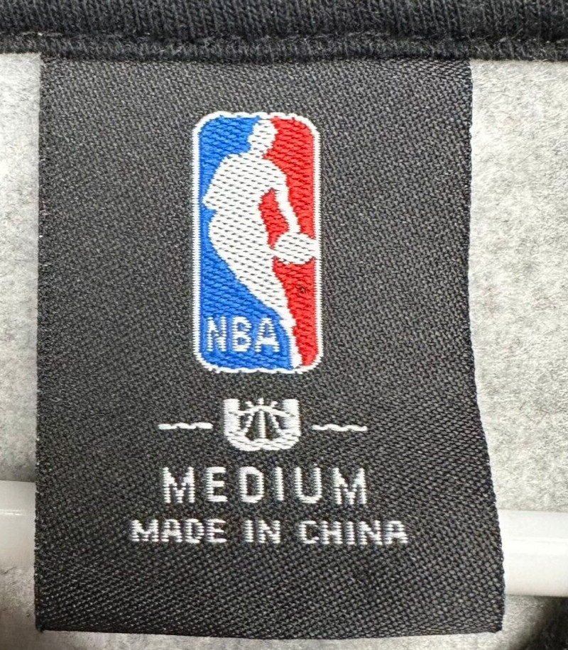 Houston Rockets Sweater Mens Medium Grey Black Colorblock Hoodie Sweatshirt NBA