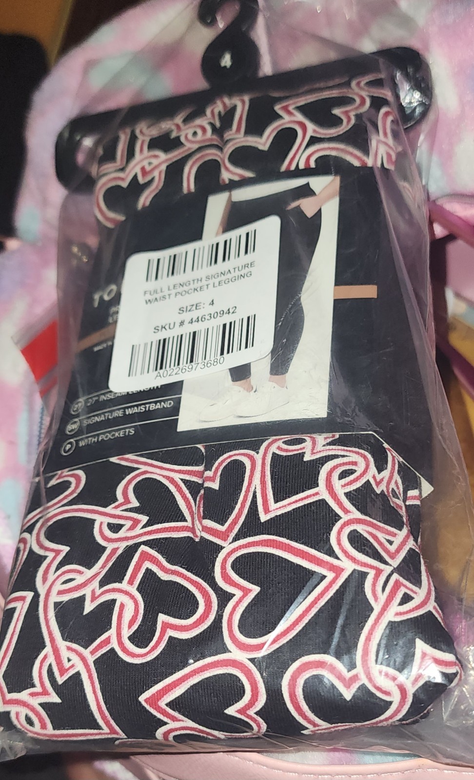 Torrid Full-Length Pocket Leggings Black Heart Love Plus Size 4 27″ Inseam