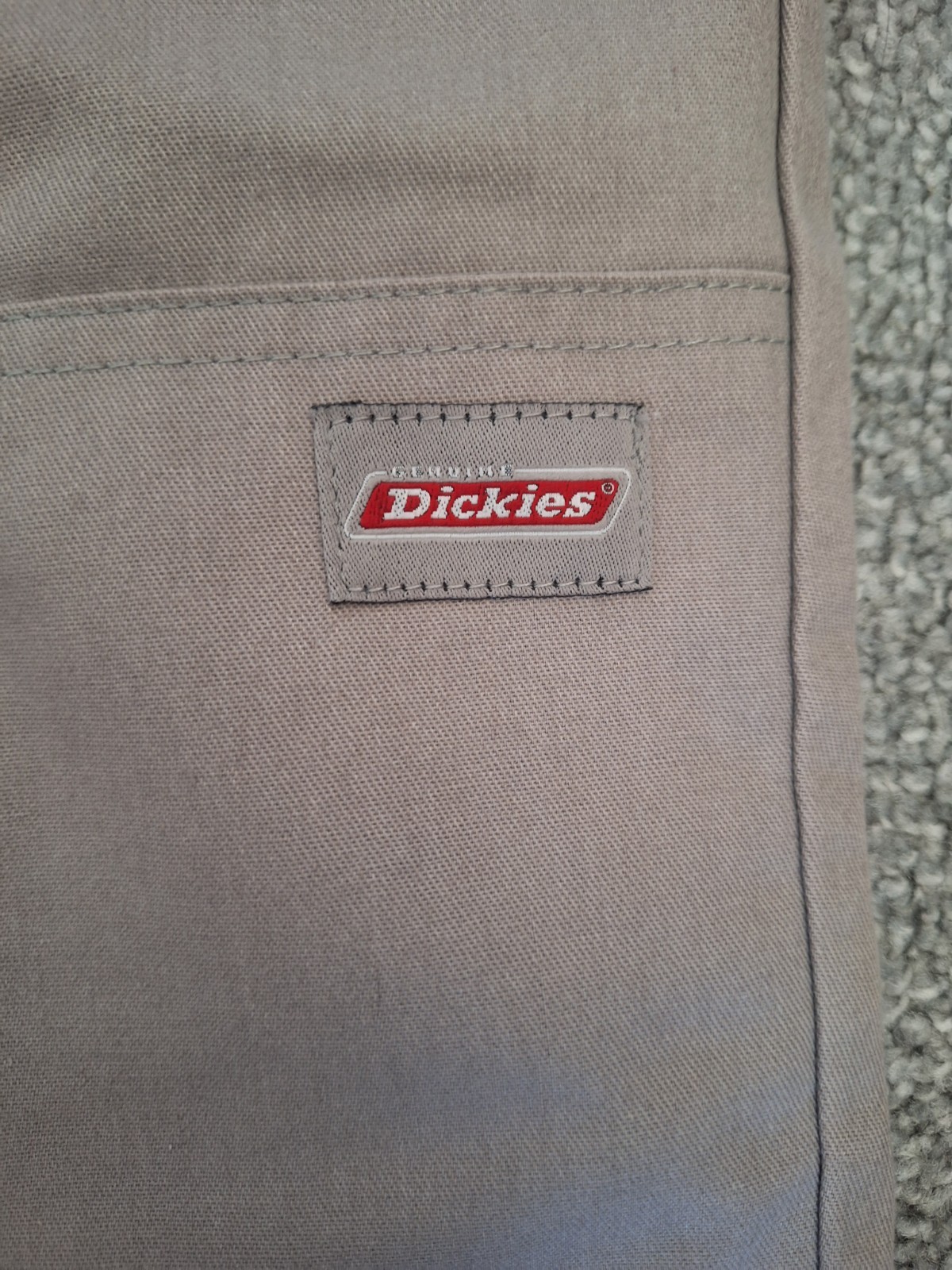 Dickies Men’s Work Pants 34×30 Silver Grey Twill Poly/Cotton, Worn Once