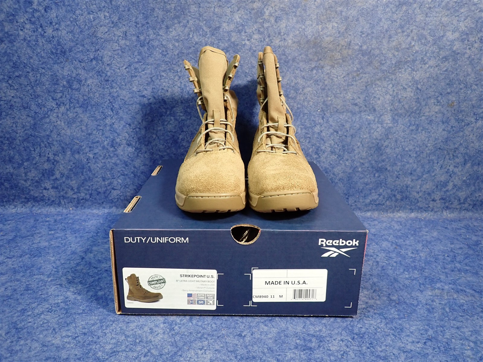 NEW Reebok Strikepoint CM8940 8″ Ultra-Light Military Boot Coyote Size 11 M
