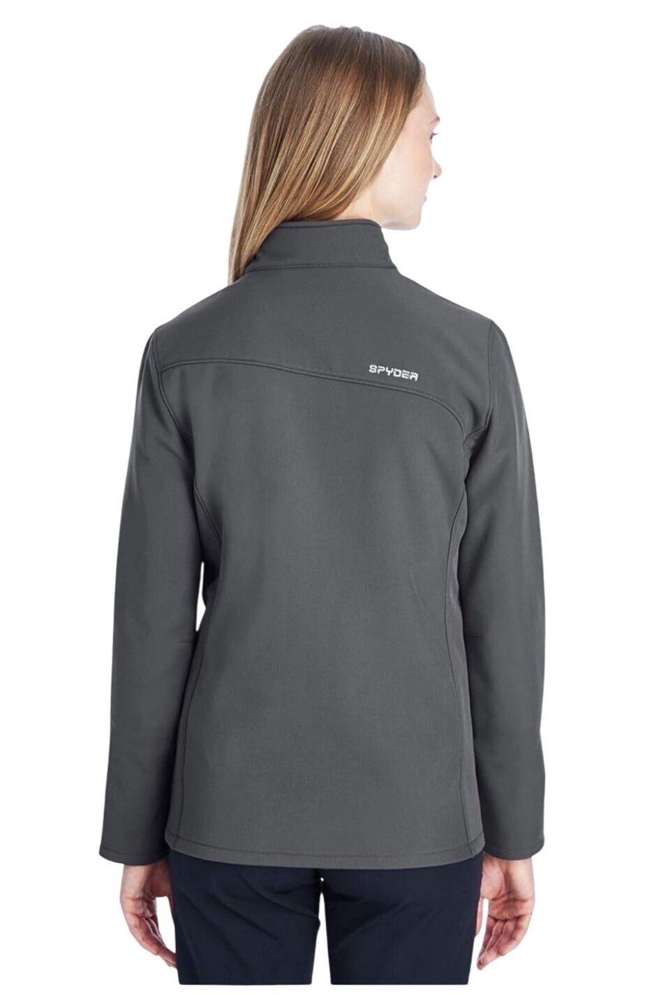 Spyder Transport Polar Gray Waterproof Softshell Zip Up Jacket Medium Pockets