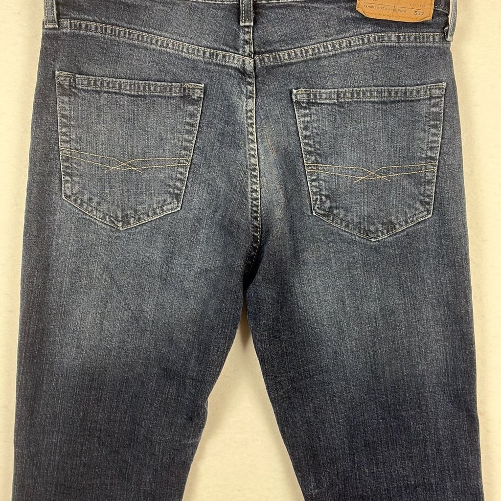 Signature Levi Strauss Mens S37 Slim Fit Jeans W33 L30 Dark Denim Stretch