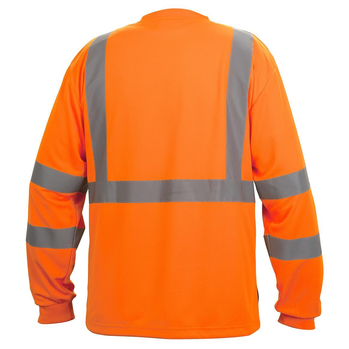 HI VIS ANSI CLASS 3 REFLECTIVE LONG SLEEVE ROAD WORK VISIBILITY SAFETY T SHIRT