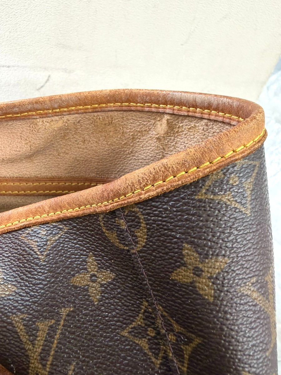 LOUIS VUITTON BUCKET GM Shoulder Tote Bag Monogram Leather Brown M42236 64KD021