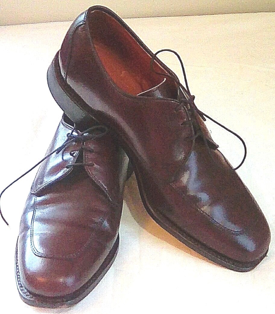 Allen Edmonds Burton Shoes Size 7D 7 D Brown Leather Oxfords Free Ship USA Made!