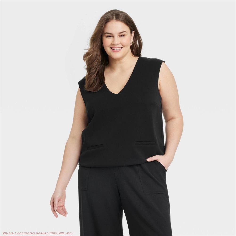 Women’s Sandwash Vest – A New Day Black XXL *SEE DEAL!!!*