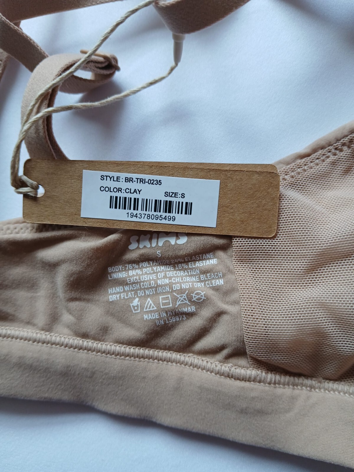 Skims Fits Everybody Cropped Top Color Clay Style BR-TRI-0235 Size S G55