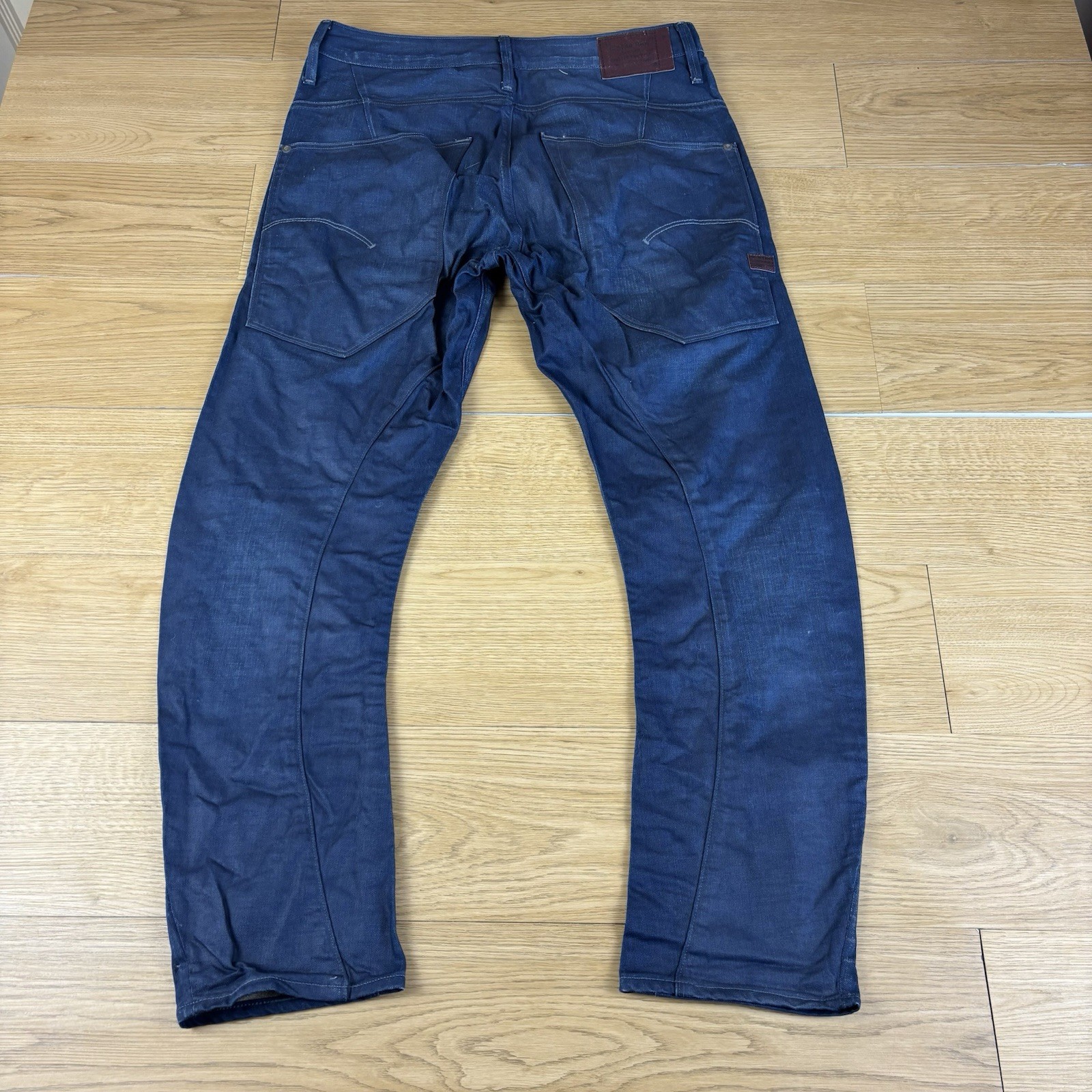 G-Star Raw Dark Blue Denim Type C 3D Loose Tapered Jeans W32 L32 Men’s Button