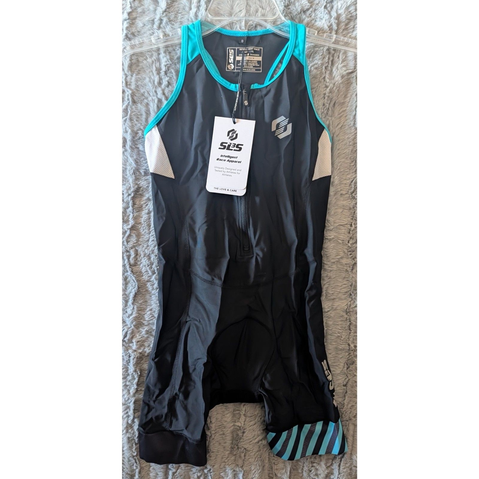 SLS3 Triathlon Suit One Piece Size Small FRT Fabric No Shelf Bra Cycling Padded
