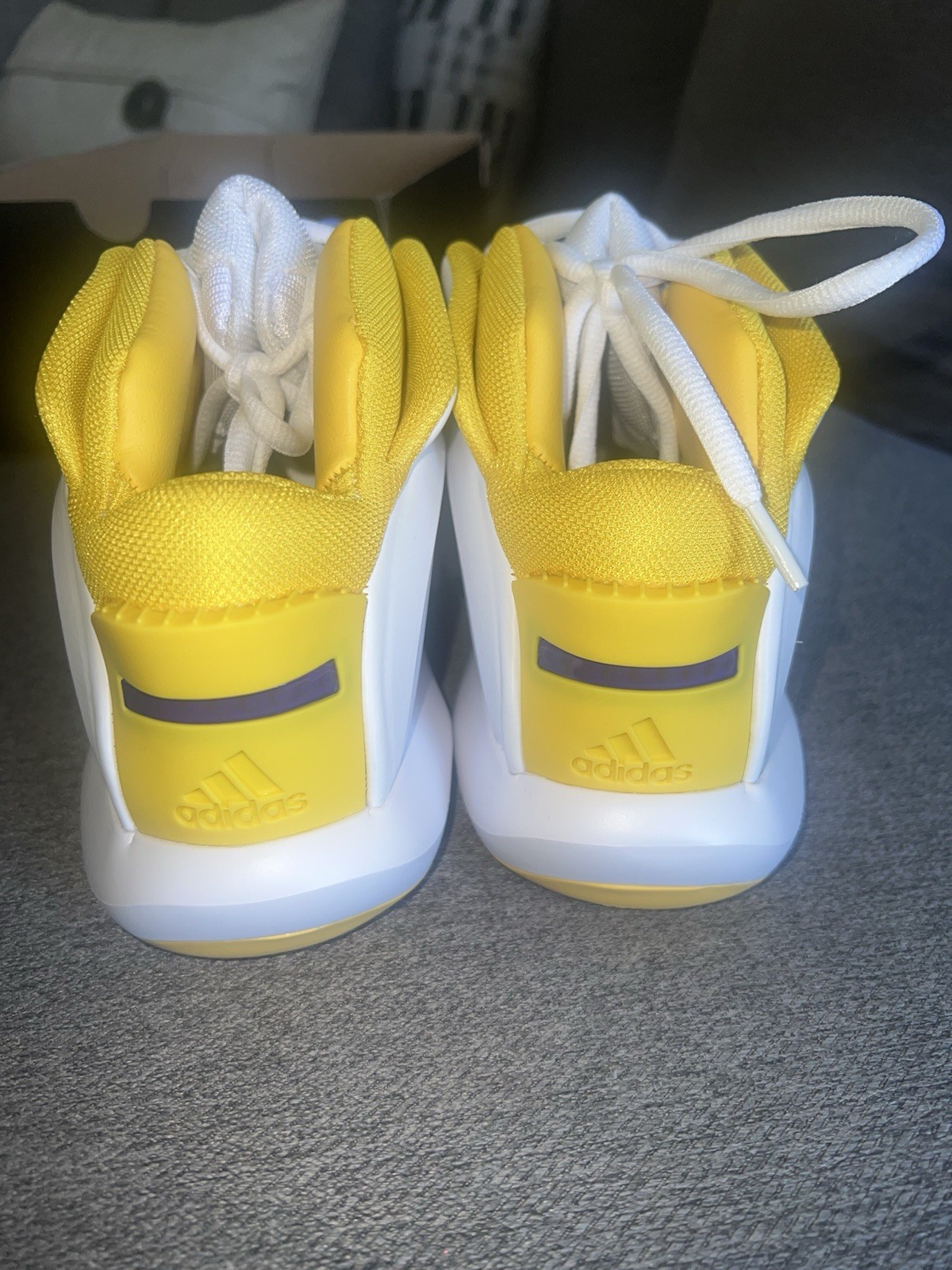 Adidas Crazy 1 Laker Home Basketball Shoes Size 10.5 NEW (Box Top Cut Off)