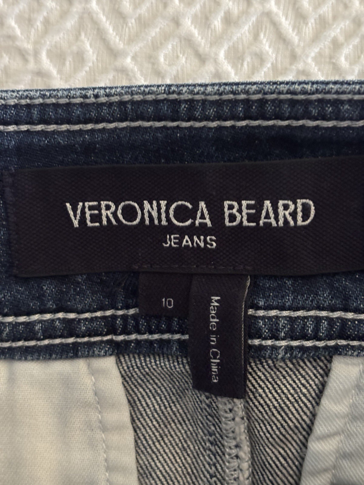 Veronica Beard Bowen Denim Blue Jean Mini Skirt 10 Indigo Rinse Designer EUC