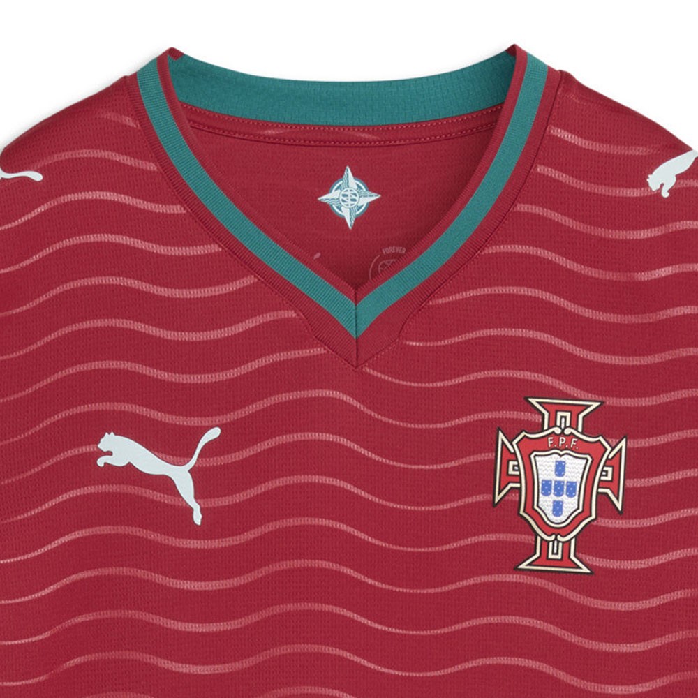 PUMA Portugal Home Crew Neck Short Sleeve Soccer Jersey Womens Red 78328001