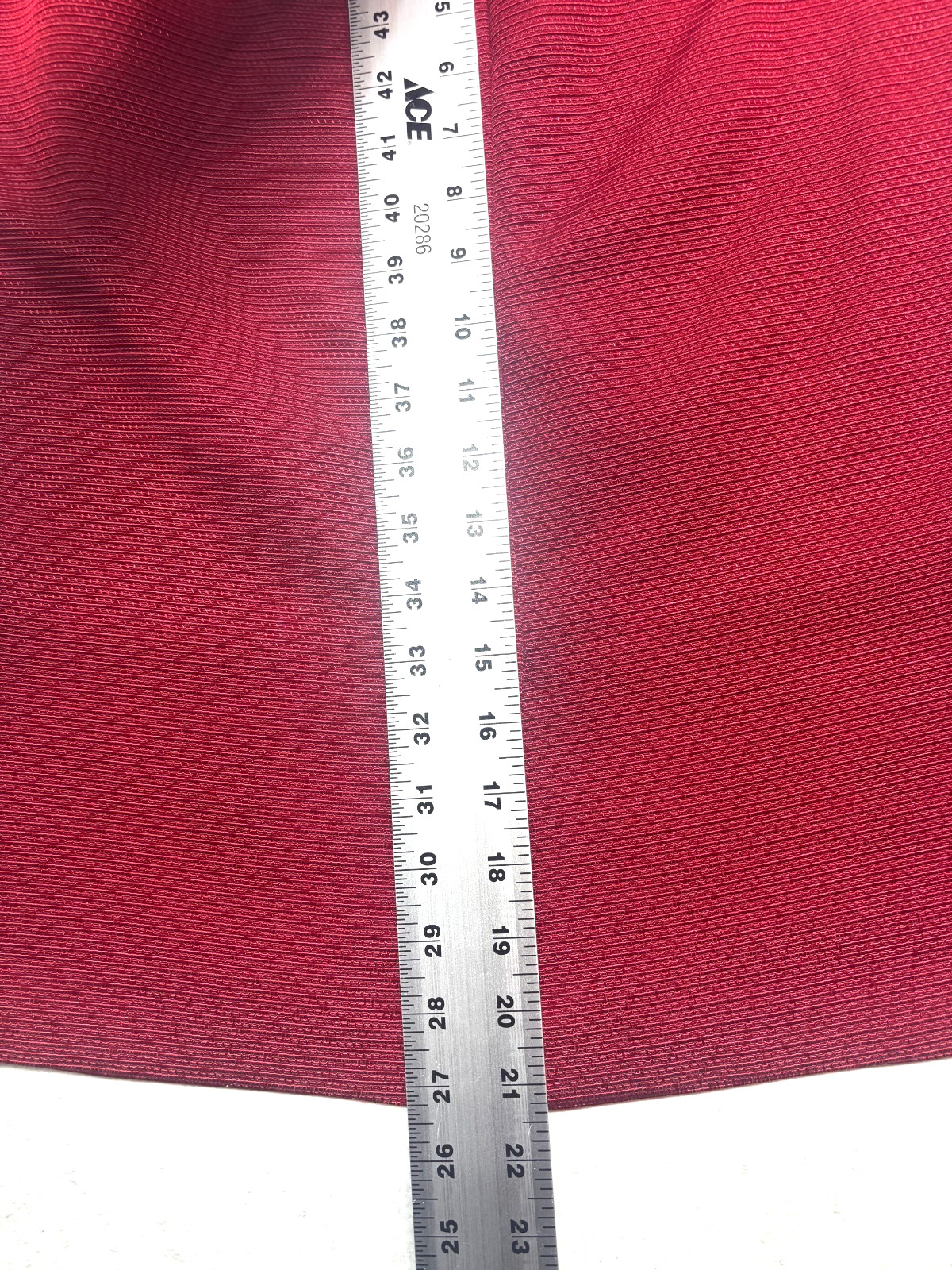 Antonio Melani M 8 10 Red 2pc Skirt Suit Double Breasted Square Neck Knit Career