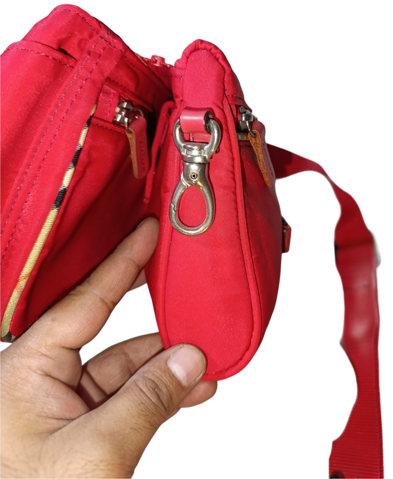 Burberry Red Golf Waist Bag