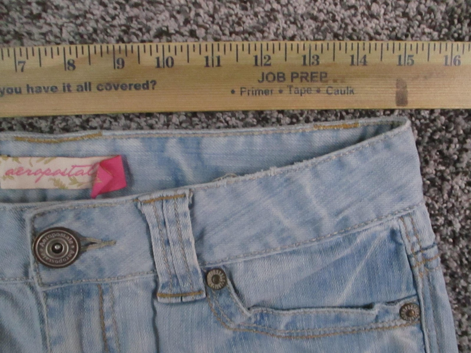 Aeropostale Jeans Womens 7/8 Blue Hailey Skinny Flare Distressed Denim 29×31