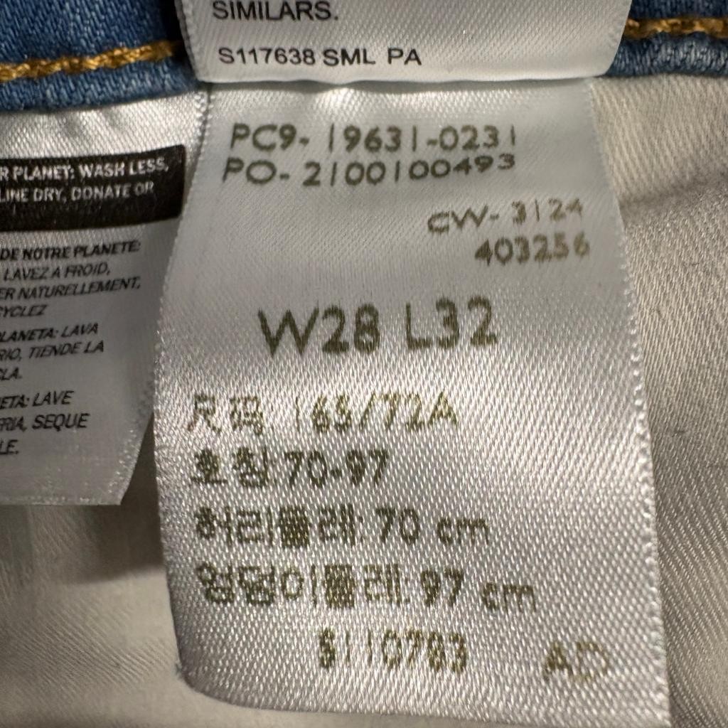 Levis 314 Shaping Straight Jeans Womens 28 Blue Denim Medium Wash Stretch