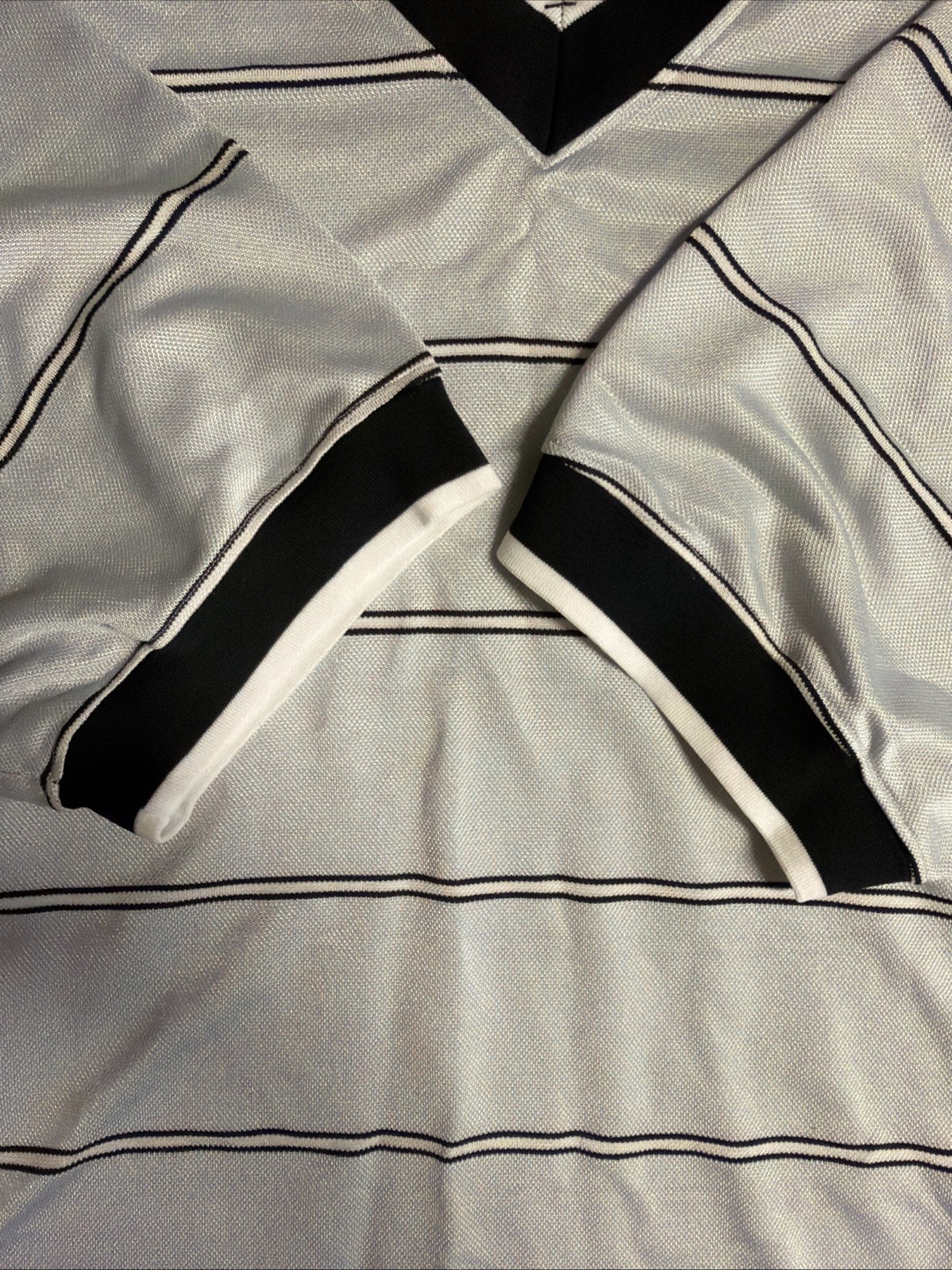 VTG 90’s Nike Jersey Shirt WhiteStriped Embroidered Logo Made In USA WhiteTag XL