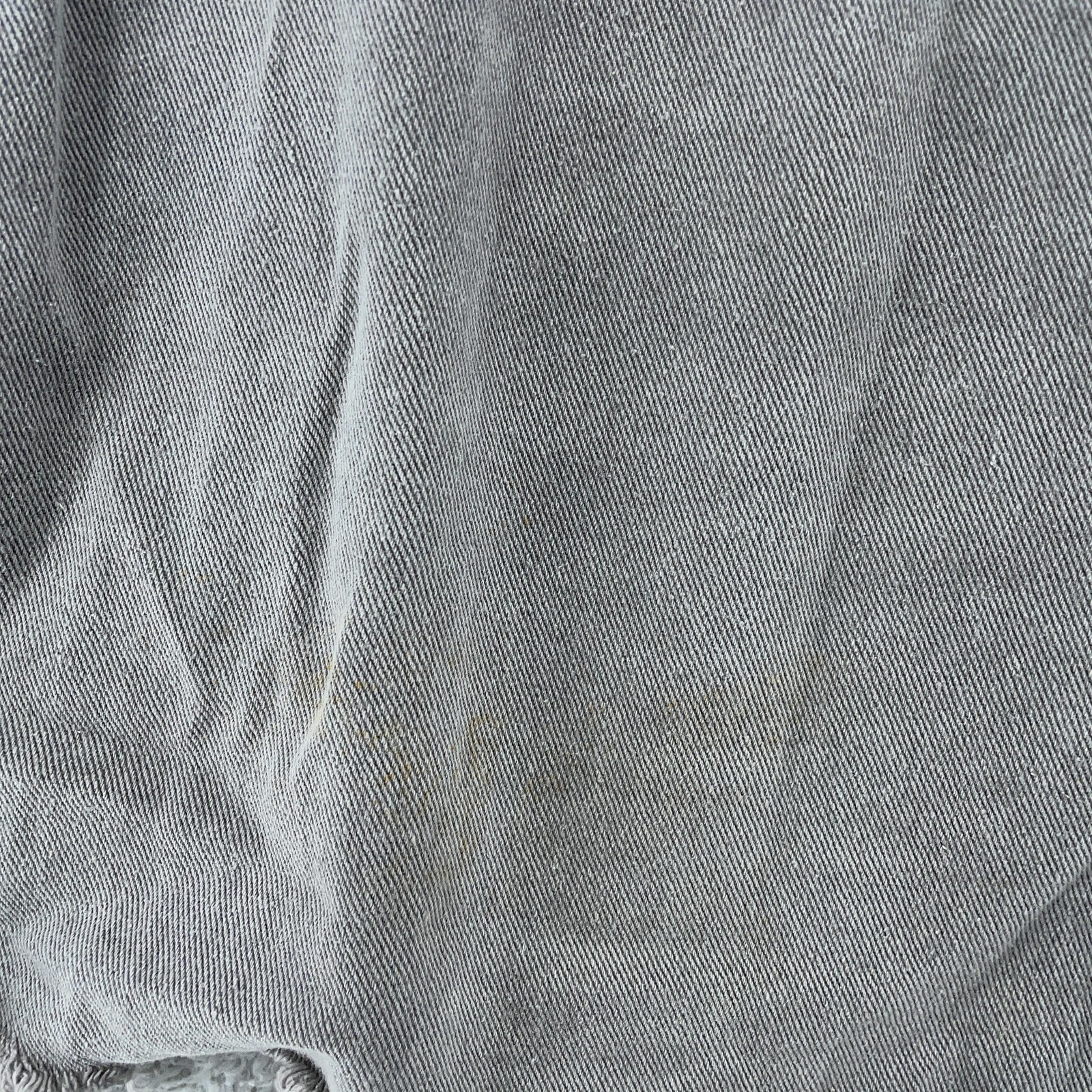 POL Shacket Womens Large Gray Denim Distressed Collared Snap Button Frayed Hem