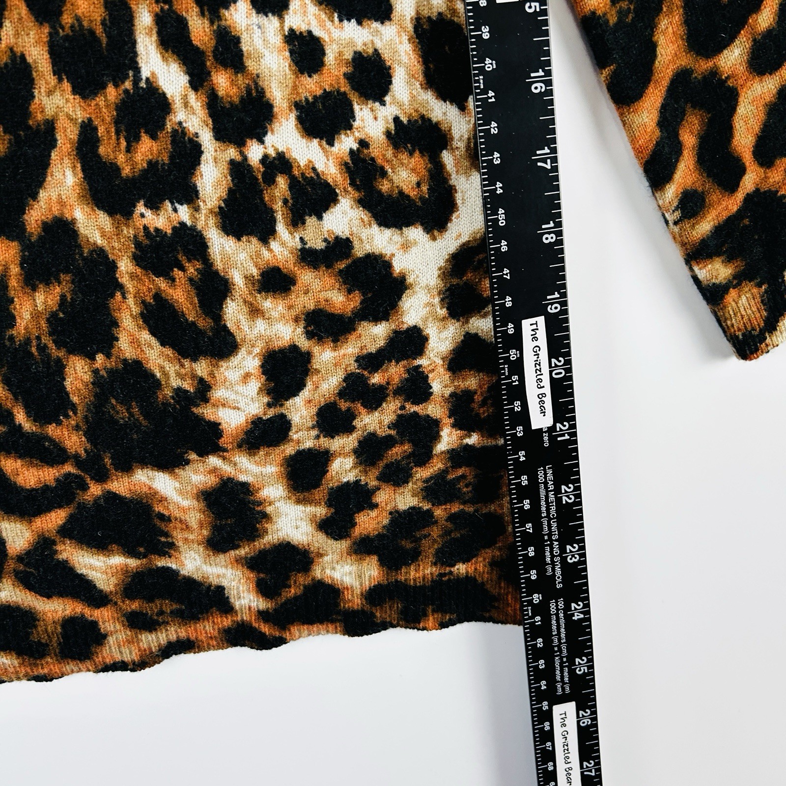 Talbots Womens 100% Cashmere Sweater Size S Animal Print Luxury Yacht Club