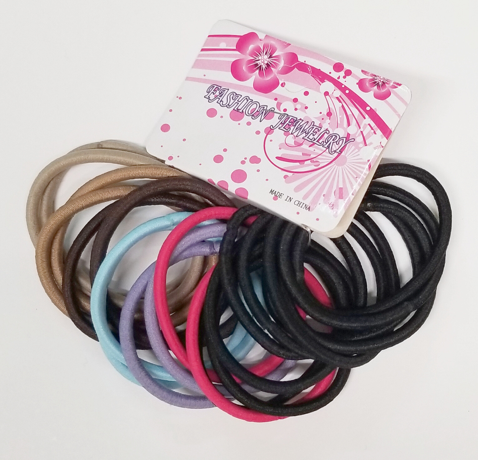 60 Hair Ties ASSORTED COLOR for Thick Hair No Metal Elastic Bands for Women NEW