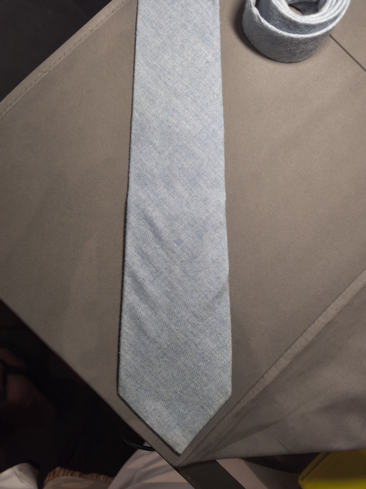 A. Di Capua Napoli – Solid Blue Cotton Tailored Tie