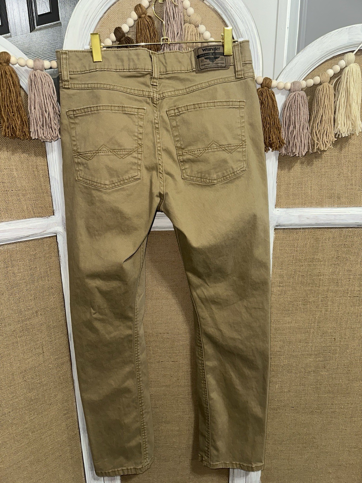 Wrangler Premium Quality Slim Straight Tan Jeans 30×30