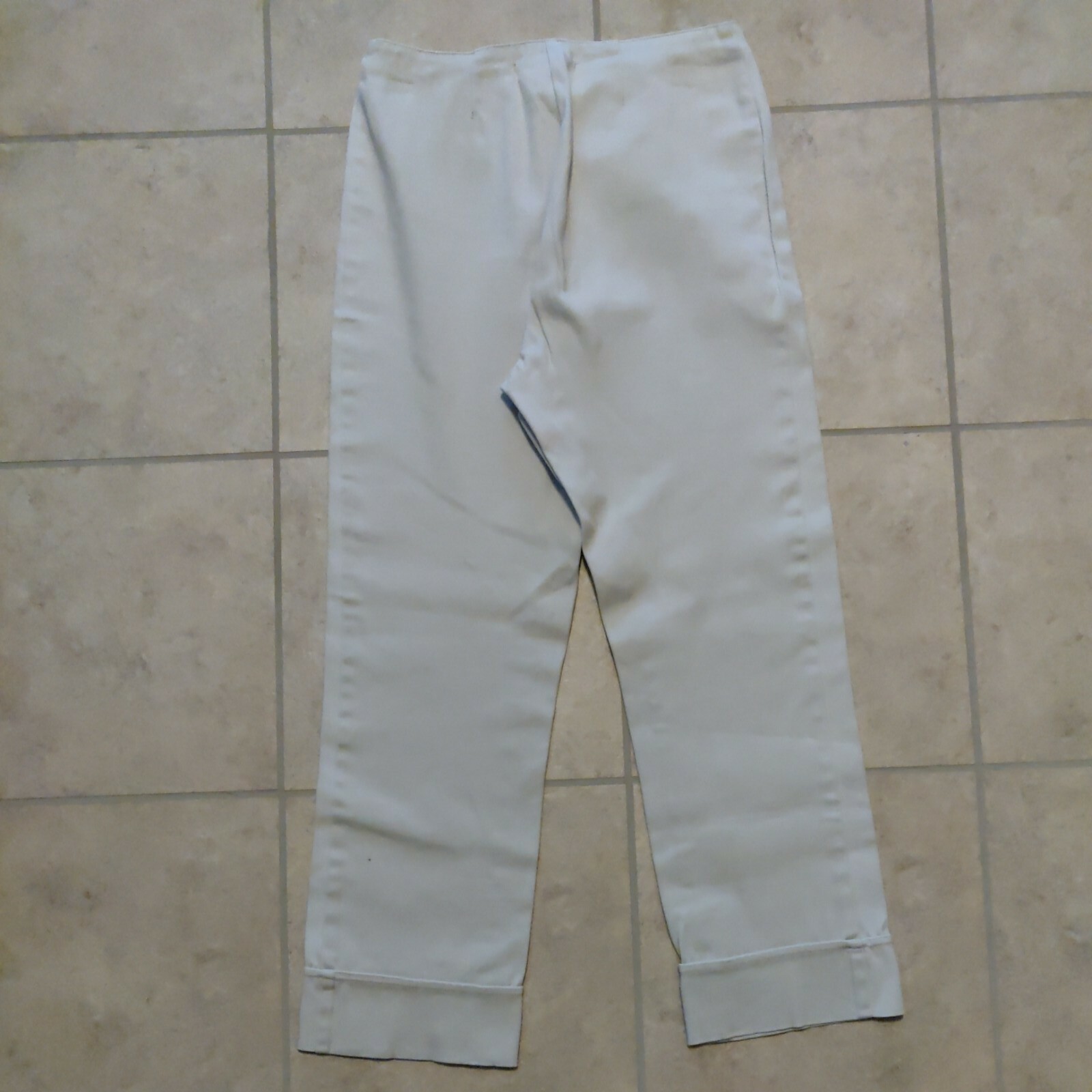 Sanctuary women’s size 8 pants tan color cuffed legs zip 2 front pockets