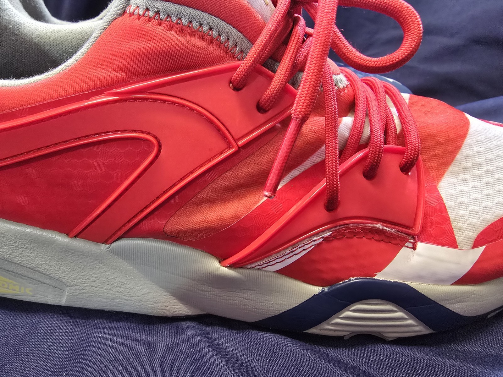 Puma Blaze Of Glory Red White Blue USA America Star Sneaker 362096-01 Mens Sz 10