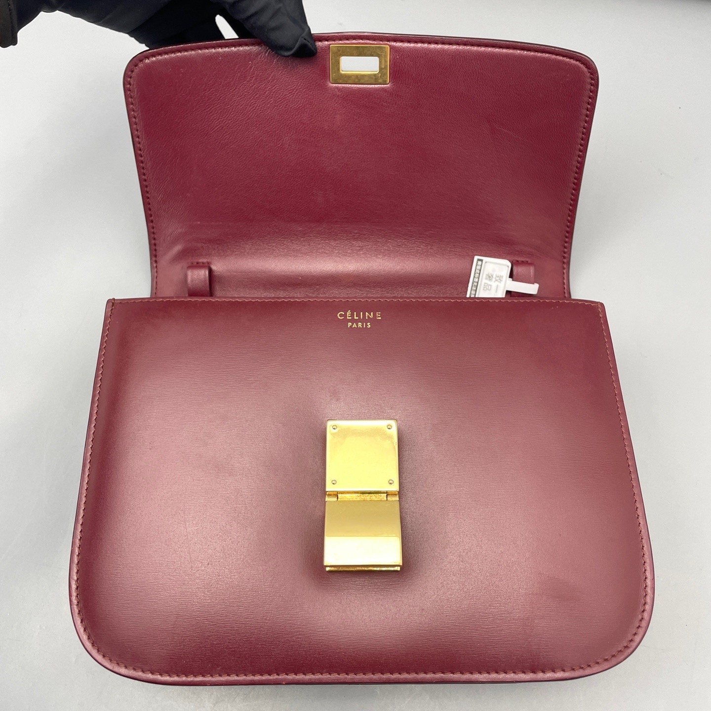 Celine Pre-Owned Authentic Luxury Handbag Burgundy 24*18*7cm