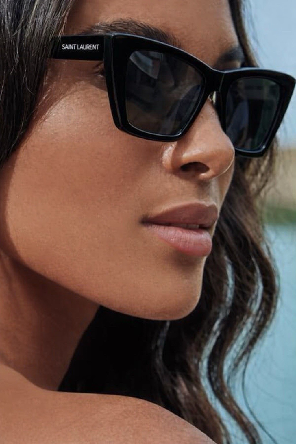 Yves Saint Laurent YSL Black SL 276 Mica Cat Eye Sunglasses