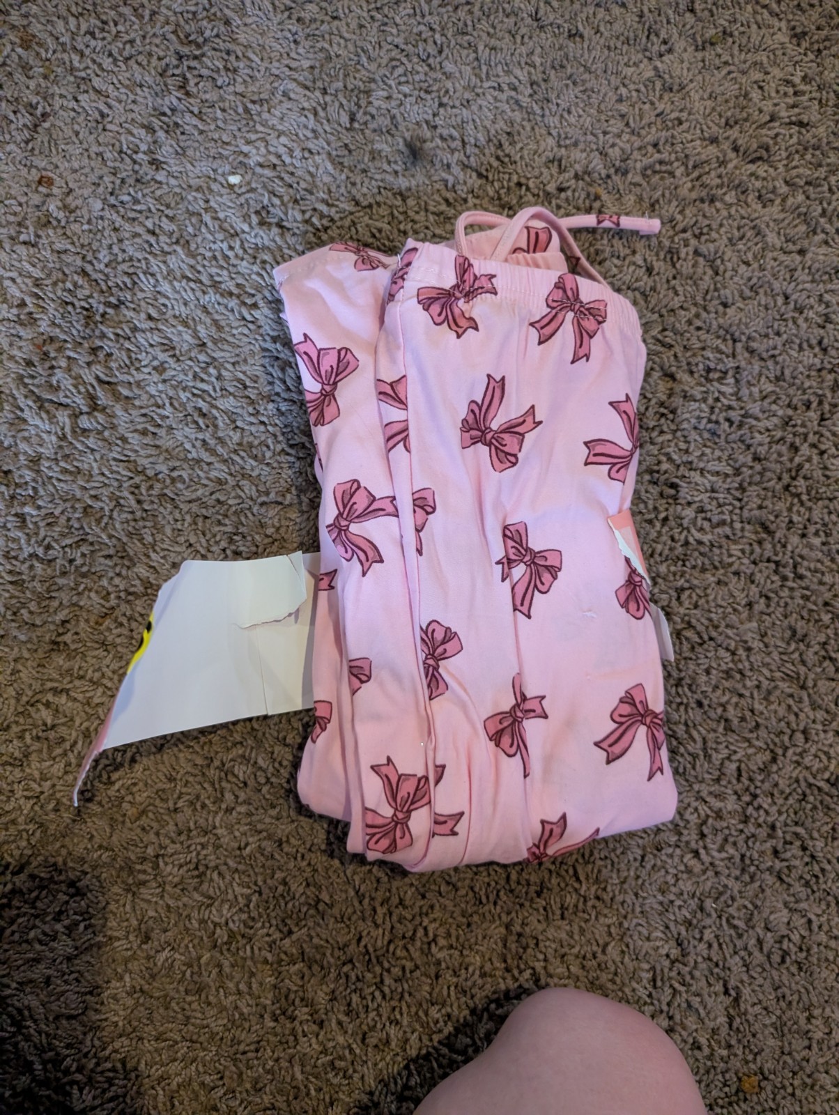 Bobbie Brooks Pink Bow Print Drawstring Pajama Pants Women’s Plus Size 2X