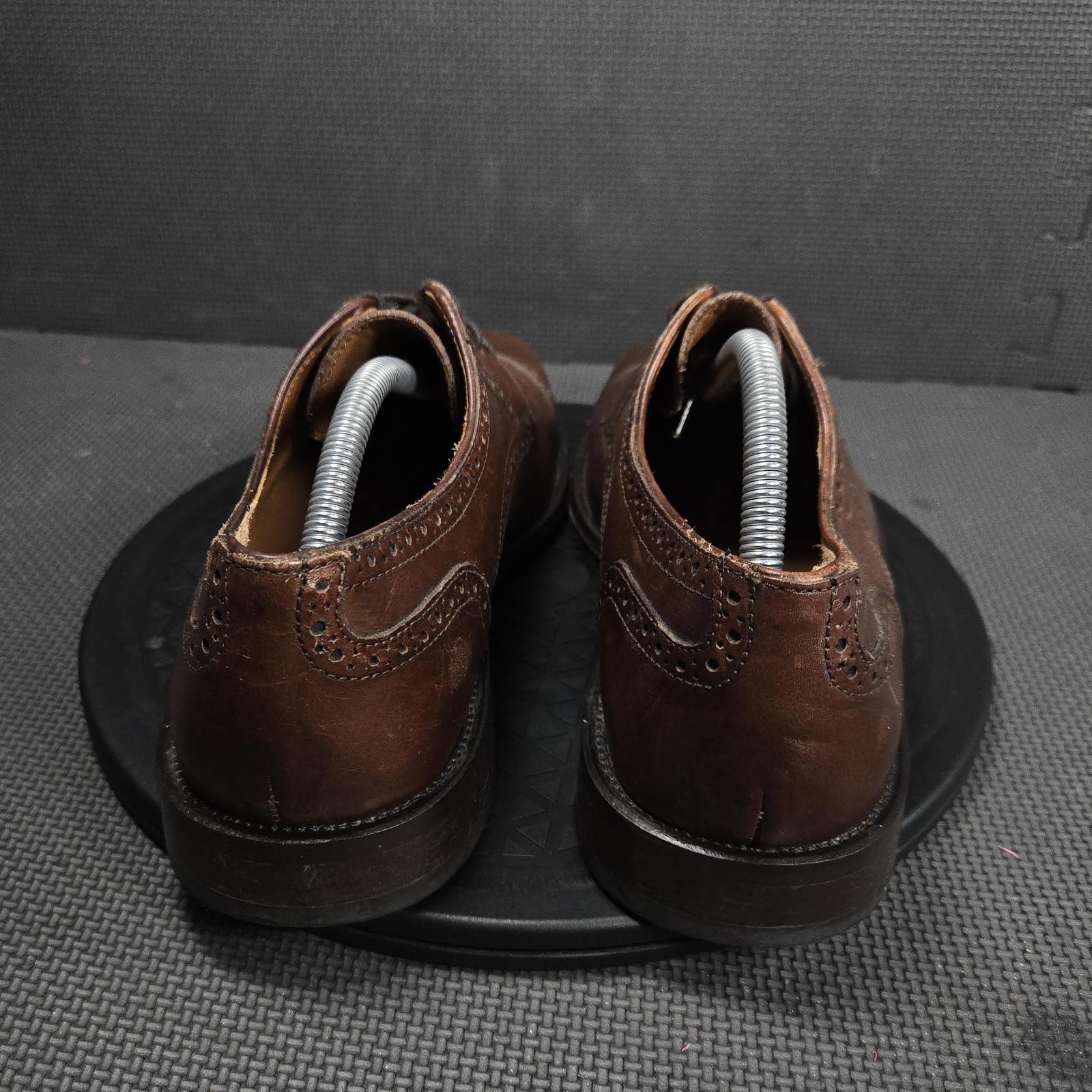 Bostonian Shoes Mens Size 10 Brown Leather Cap Toe Derby Dress Made In Italy