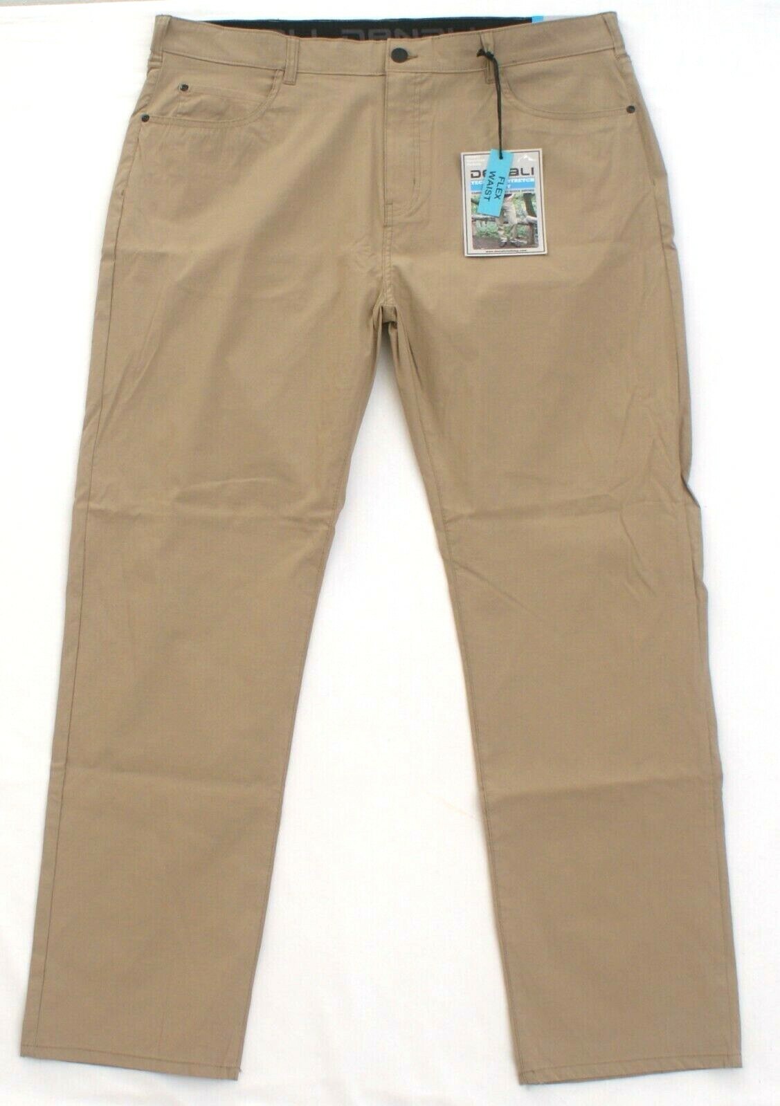 Denali Delta Khaki Flex Waist Straight Leg Technical Stretch Pants Men’s NWT