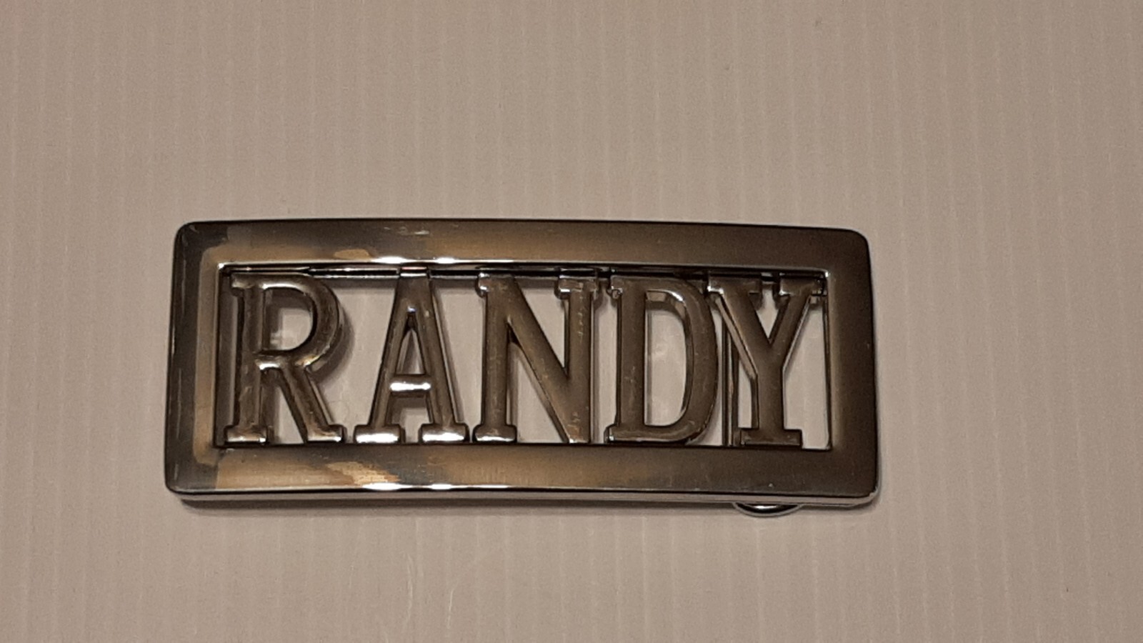 RANDY Custom Personalized Name Belt Buckle -Put your name or word on Buckle
