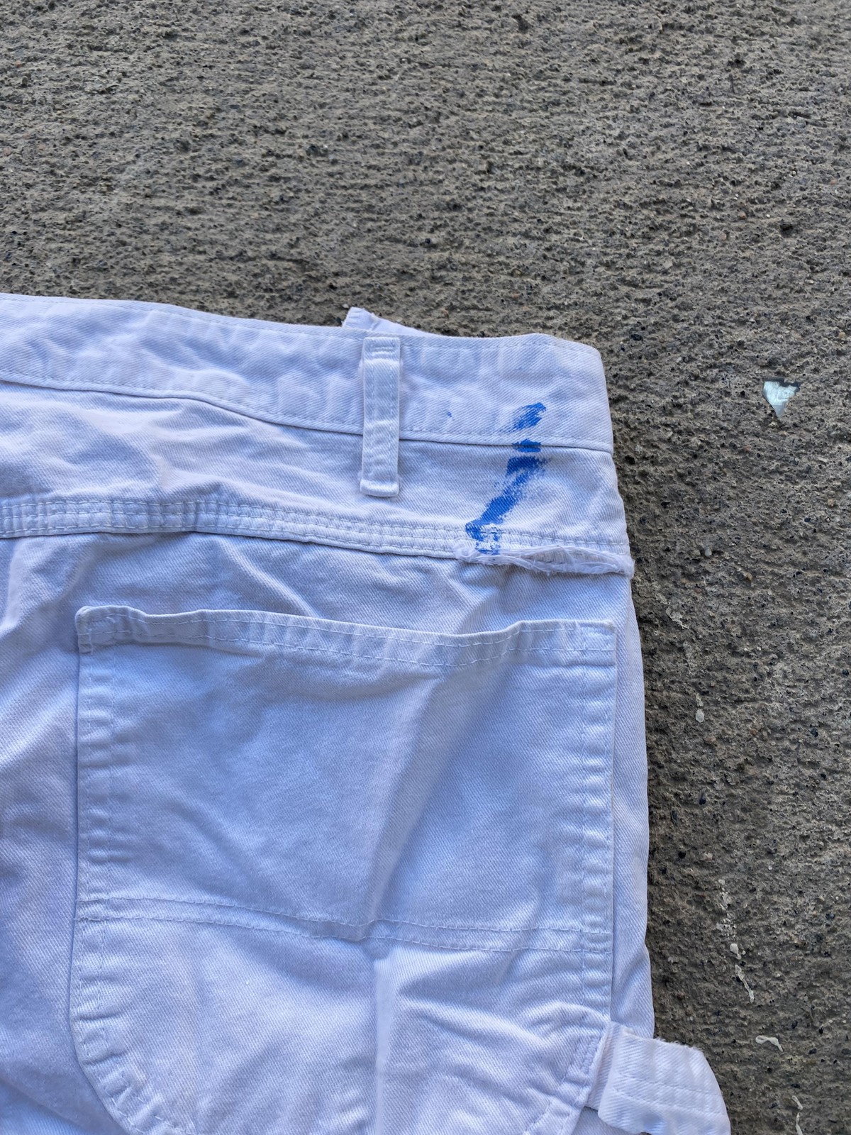 Vintage Splat Paint Dickies Pants Mens 35×25 White Carpenter Fit Canvas Straight