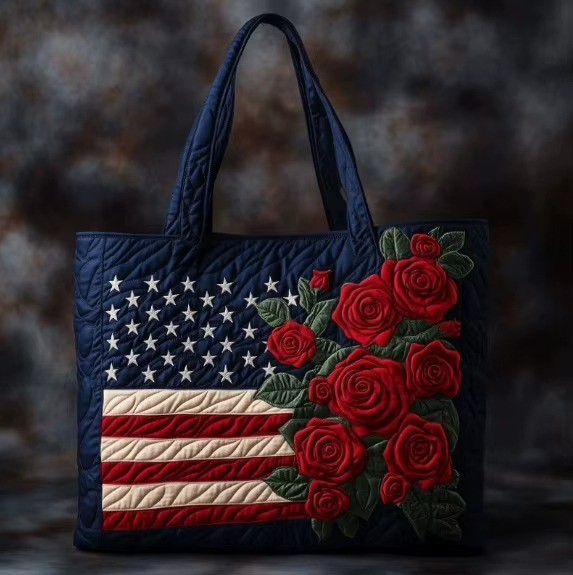 3D Printed Quilted Tote Bags Personalized Tote Bag Lightweight Travel Bags.