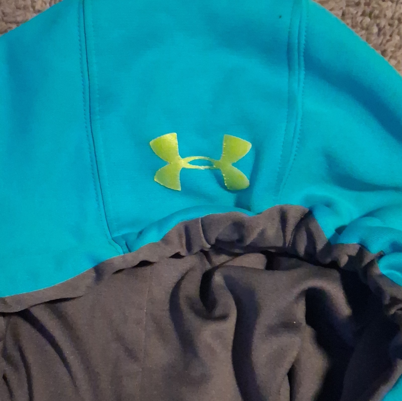 Under Armour Storm1 Men’s Blue L Pullover Hoodie Logo Drawstring Pockets