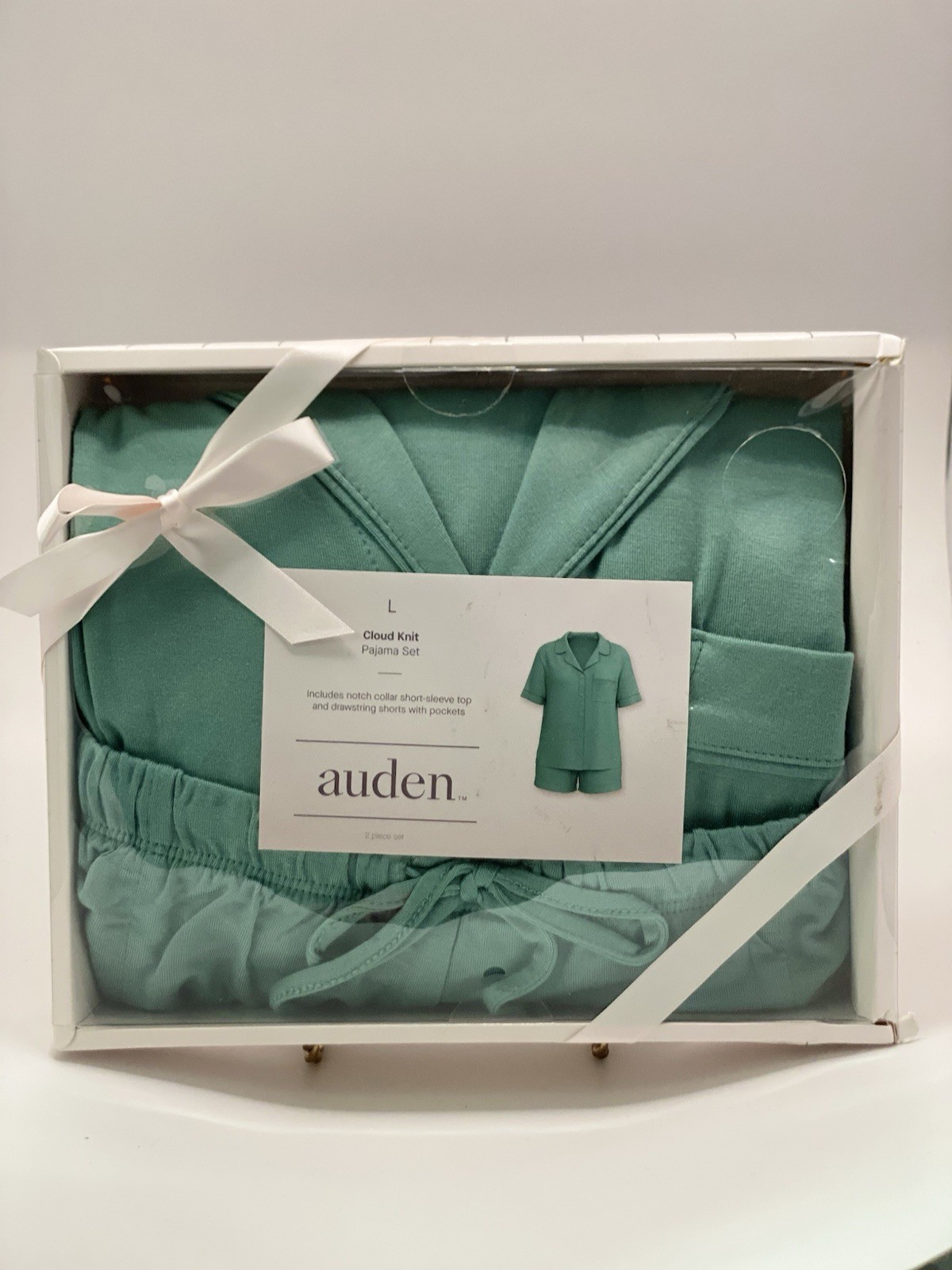 Auden Sleepwear 2 Piece Pajama Shorts Set – Light Green Soft NEW XS-XXL