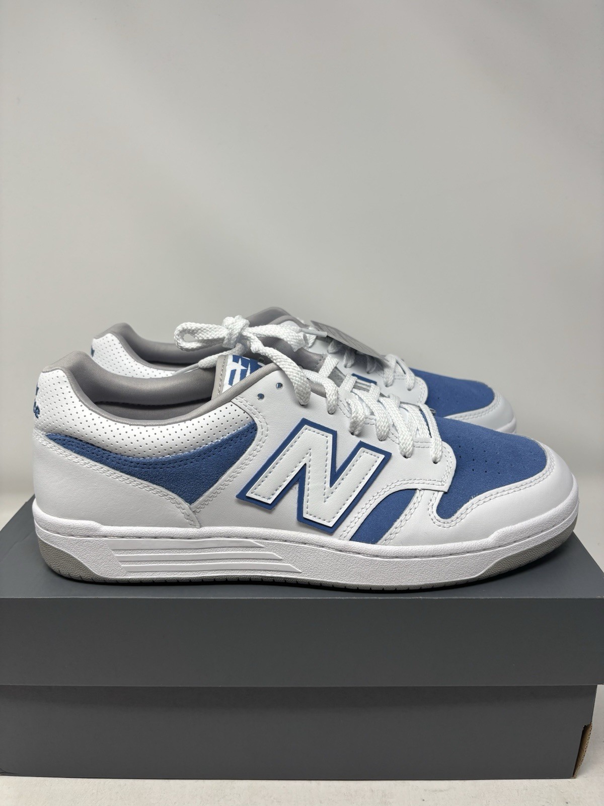New Balance 480 White Blue Low Top Sneakers BB480LRB Men’s Size 12