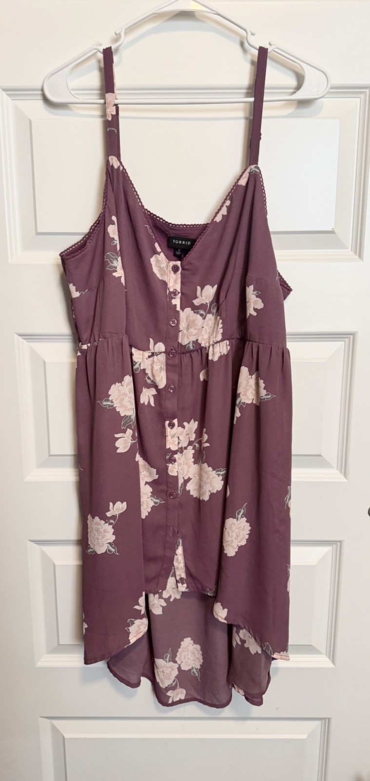 TORRID Size 2 Babydoll Georgette Floral Cami hi-low 18/20 plus